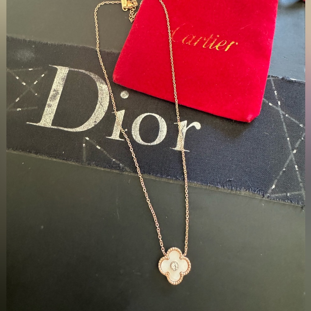 18k Rose Gold Vintage Clover Necklace FRANCE $4,500